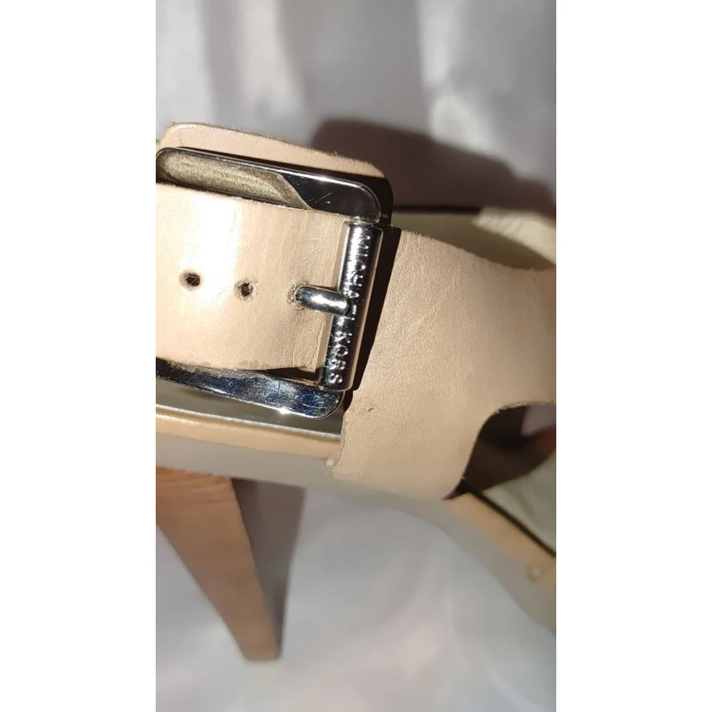 Michael Kors Carla Leather Platform Heel Size 10